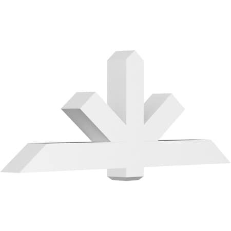 Ekena Millwork Kennewick Architectural Grade PVC Gable Bracket, 72"W x 27"H x 6"D x 6"F, 9/12 Pitch GBP072X27X0606KEN00
